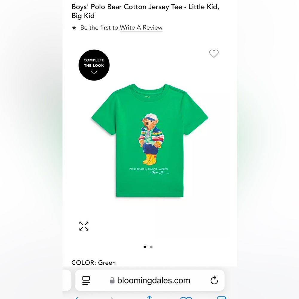 Kids Polo Ralph Lauren Iconic Bear T shirt, NWT, size 4